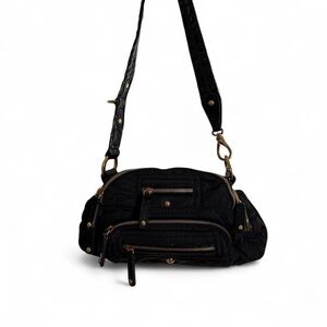 Tod’s Genuine Leather Black Bag With Gold Zippers